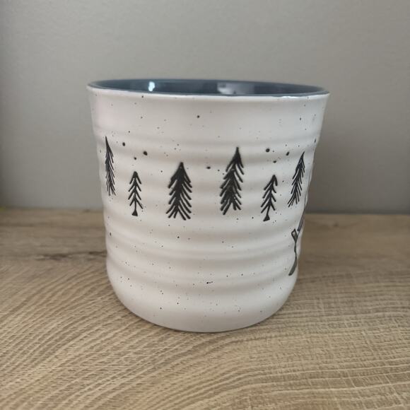 Peppermint & Pine Two Gnomes Holding Hands Trees‎ Treat Jar Canister No Lid - Picture 6 of 9